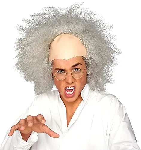 Rubie's Mad Scientist Wig in grey with wild white hair
