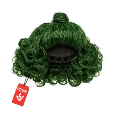 Fun Shack Green Hair Wig for men styled curly