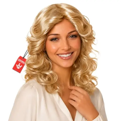 Fun Shack Farrah flick wig in blonde retro style