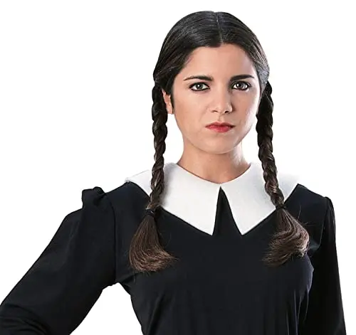 Official Wednesday Addams black wig