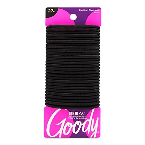 Goody Ouchless braided elastic hair ties in black