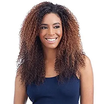 Freetress Equal Drawstring FullCap Wig Milan Girl in off black curly style