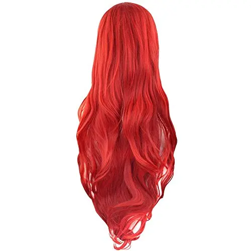 Marrywindix 80cm Curly Cosplay Wig in Wine Red
