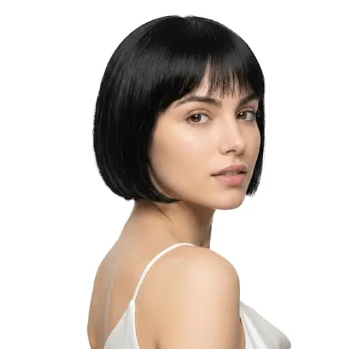 OneDor 10-inch Short Straight Flapper Bob - Heat-Friendly Classic