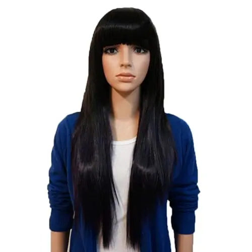 OMORFIEER 70cm Long Straight Wig with Bangs product image