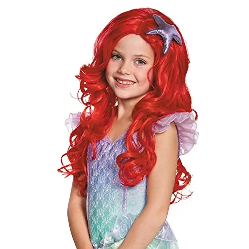 Disney Ariel Ultra Prestige child wig with premium red curls and highlights