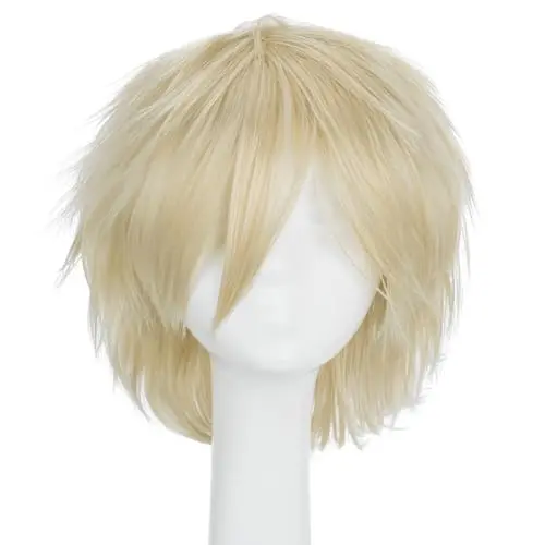 S-noilite beige blonde short cosplay pixie wig front view