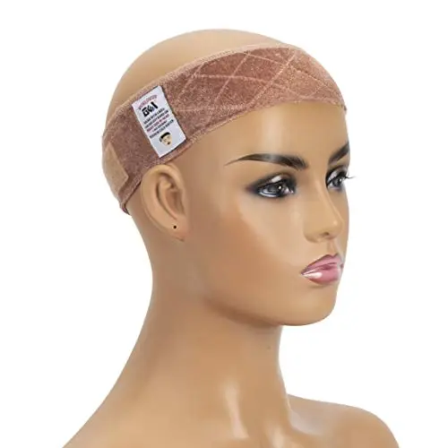 GEX tan adjustable elastic wig grip comfort headband