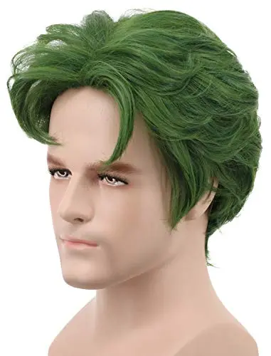 Green curly clown wig with adjustable drawstrings