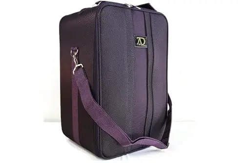 Adolfo Design Medium Wig Travel Box with top handle and shoulder strap