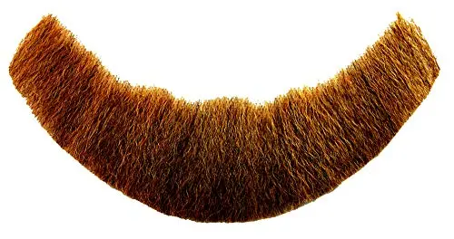 City Costume Wigs Professional Brown Human Hair Laced Back Full Faced Beard