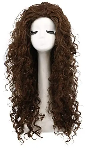 Karlery 26-inch brown fluffy loose wave wig displayed on a mannequin