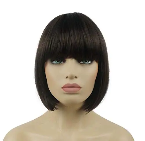 Lydell 8-Inch Straight Short Bob Chestnut Brown Wig