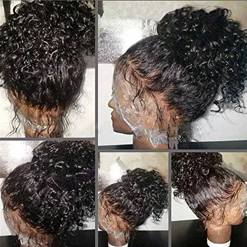 Elva Hair 13x6 lace front Brazilian Remy curly wig in natural colour