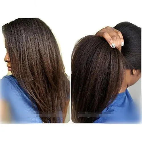 N.L.W. 360 Lace Front Italian Yaki Human Hair Wig