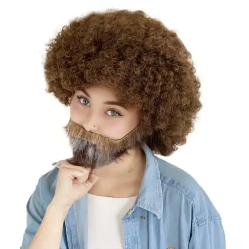 HPO Painter Afro Wig with beard and mustache set product image