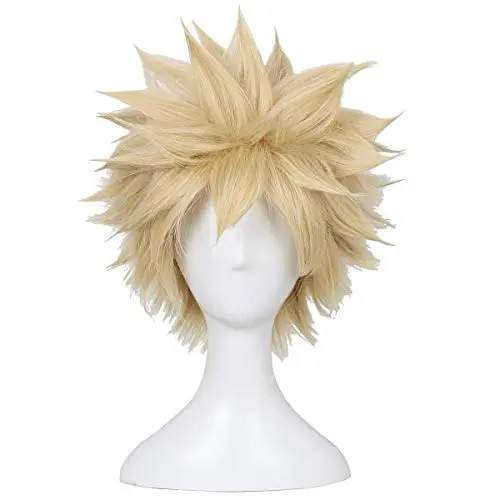 Fluffy blonde anime cosplay afro wig