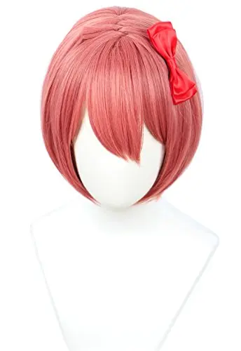 Linfairy red straight cosplay wig