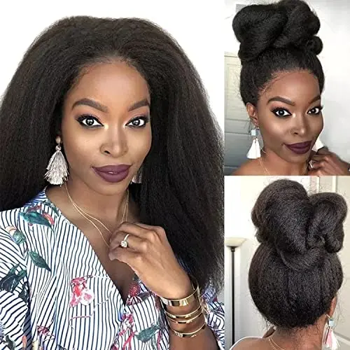 Enoya 360 silk top lace wig with kinky straight texture and baby hair