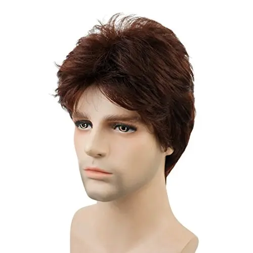 Lydell Short Auburn Bangs Wig