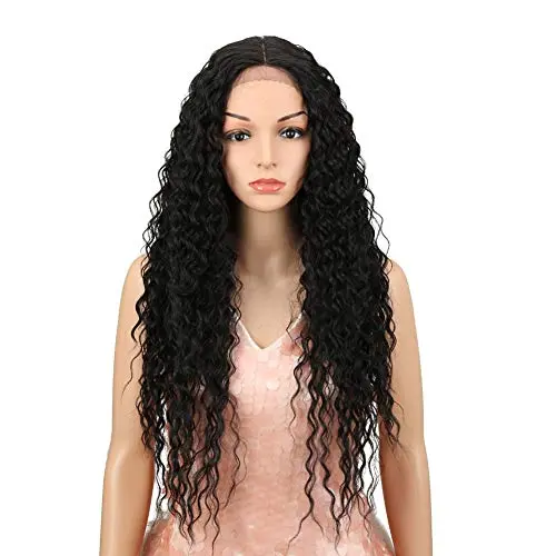 Style Icon 28 Inch Lace Front Curly Wig in Natural Black