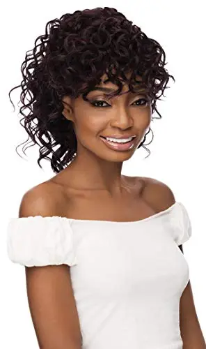 Outre Cyndi Bang X Pony Quick Ponytail in off black