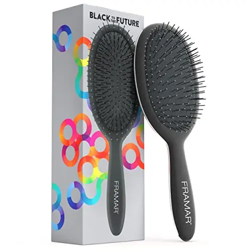 FRAMAR detangling hair brush in black