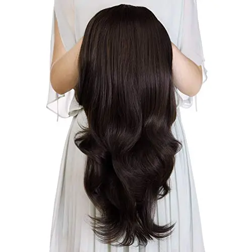 Kori Koli 24 inch wavy 3/4 half wig long synthetic hair extensions ombre blonde