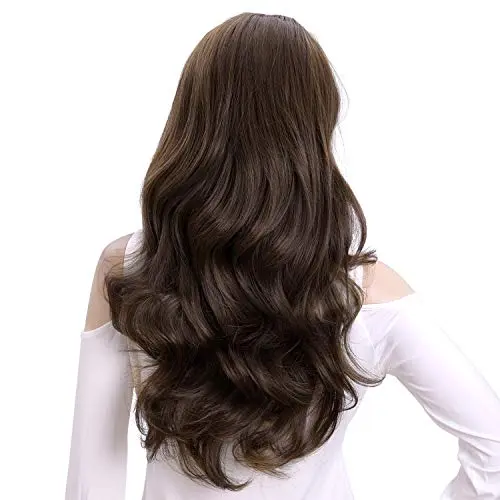 Kori Koli 24 inch wavy 3/4 half wig in light brown
