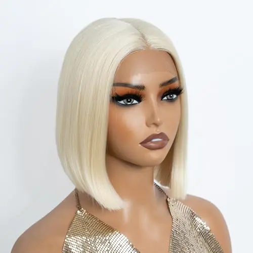 NOBLE 613 blonde bob wig with lace front and baby hair