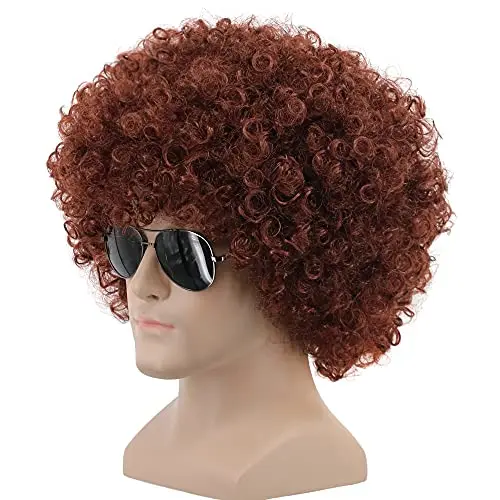 Yuehong light brown fluffy 70s afro wig