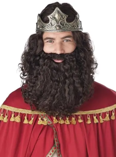 California Costumes Biblical King Wig and Beard in Brown