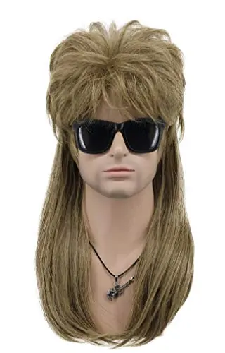 VGbeaty Straight Brown Mullet wig with sleek straight texture and adjustable cap
