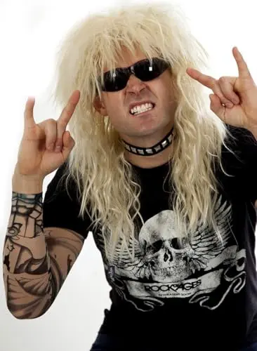 ALLAURA Neil 80s blonde rocker wig with big hair volume for men's costume