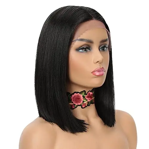 NOBLE HD lace front bob wig in natural black
