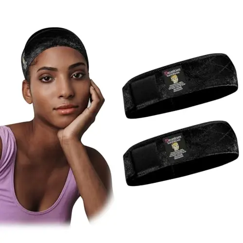 Dreamlover Black Grip Headband holding wigs and hijabs in place