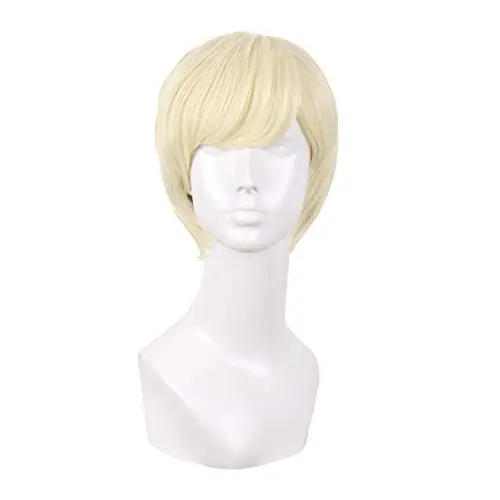 MapofBeauty 10-Inch Light Blonde Curly Wig
