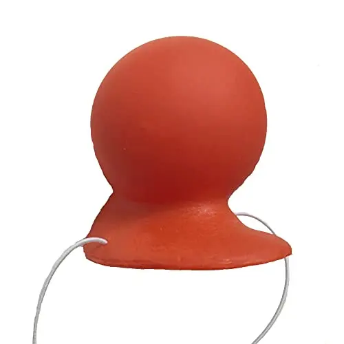 Red rubber honking clown nose with elastic