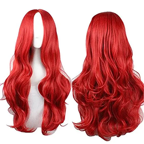 Sharebeauty long wavy red wig