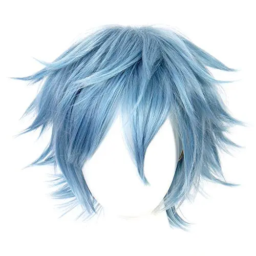 Grey-blue Shigaraki Tomura anime cosplay wig