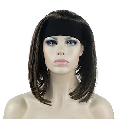 Lydell short straight-wave headband wig