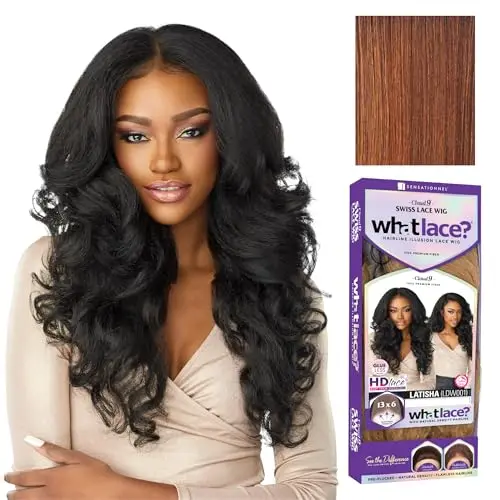 Sensationnel Latisha What Lace Wig in auburn curly style