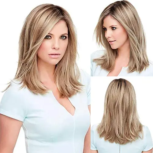 BLONDE UNICORN Side Part Straight Ombre Wig