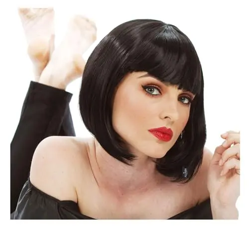 ALLAURA Mia Flapper Bob wig with bangs in black