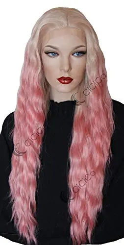 CiCiCa Olivia long curly blonde pink ombre wig