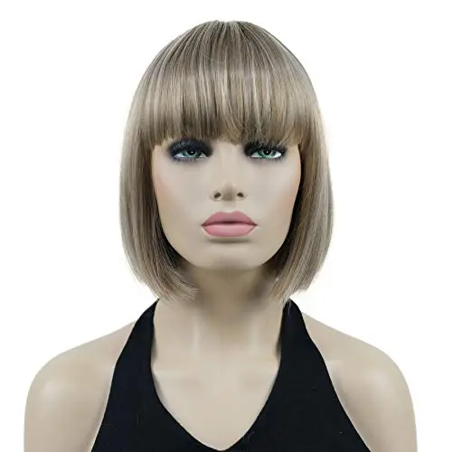 Lydell 8 inch straight short bob 613 highlight wig