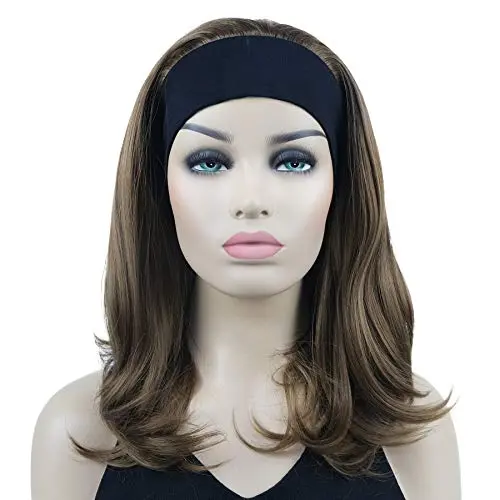 Lydell long straight wave headband wig in light golden brown