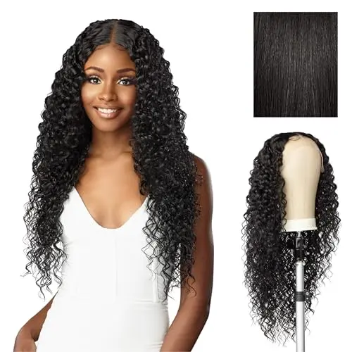 Sensationnel bohemian curl HD lace front wig long 28 inches in 1B