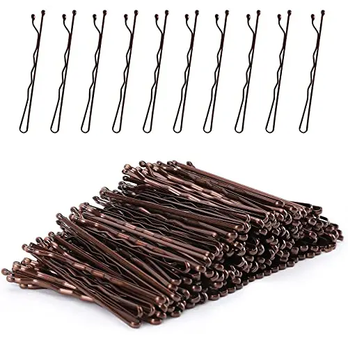 Laicky Bobby Pins 200 count brown hair pins in box