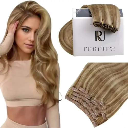 RUNATURE 18-inch straight clip-in hair extensions